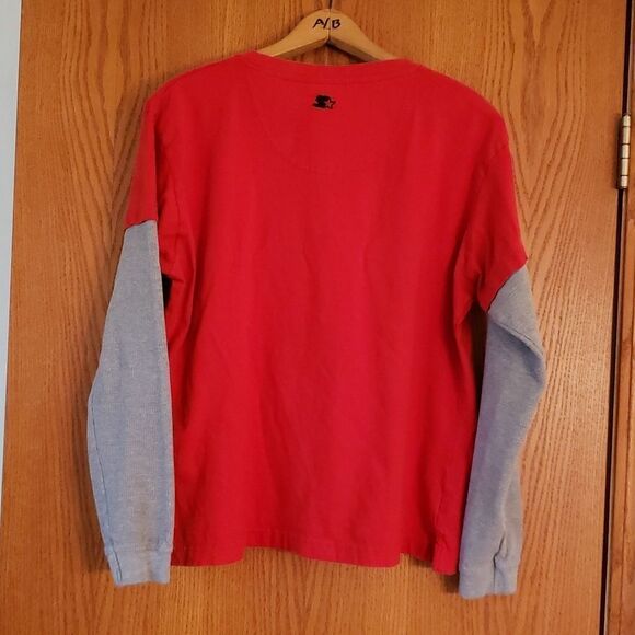 EUC Wisconsin Badgers Two Toned Starter Shirt Red Gray Youth Sz XL (16/1… - Picture 3 of 5